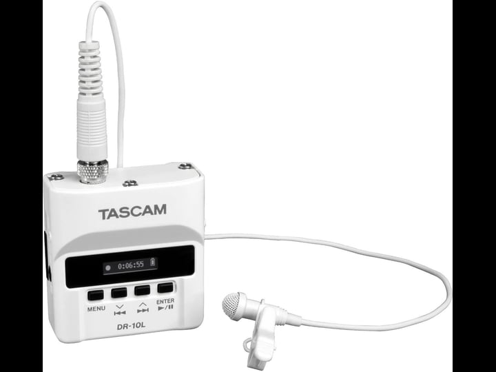 tascam-dr-10l-digital-audio-recorder-with-lavalier-mic-white-1