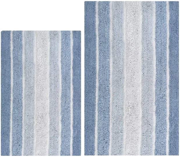 the-beer-valley-bathroom-rugs-set-2-piece-in-100-cotton-alpine-stripe-21x32-17x24-blue-reversible-ba-1