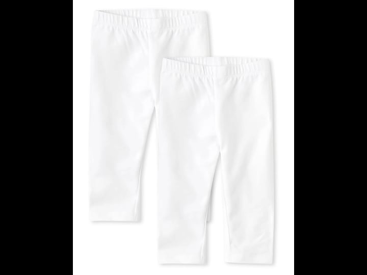 the-childrens-place-baby-and-toddler-girls-capri-leggings-2-pack-size-18-24-m-white-cotton-spandex-1