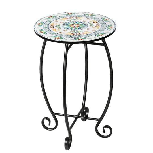 the-home-cult-side-table-14-round-end-table-unique-relief-ceramic-tile-tabletop-with-metal-frame-met-1