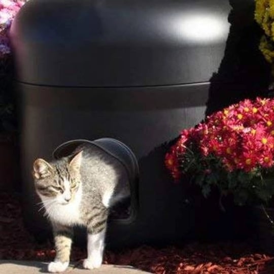 the-kitty-tube-feral-option-with-straw-outdoor-insulated-cat-house-new-gen-4-design-1