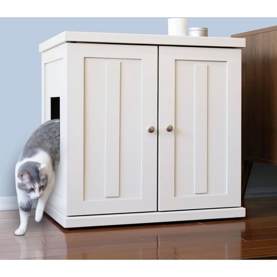 the-refined-litter-box-wood-cat-litter-box-enclosure-cabinet-with-drawer-shaker-style-the-refined-fe-1