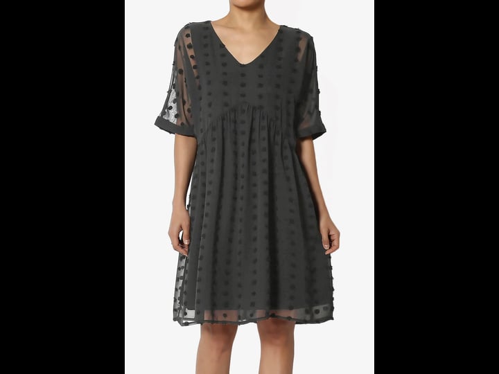 themogan-summer-casual-short-sleeve-v-neck-dot-a-line-babydoll-shift-mini-dress-3x-ash-grey-1