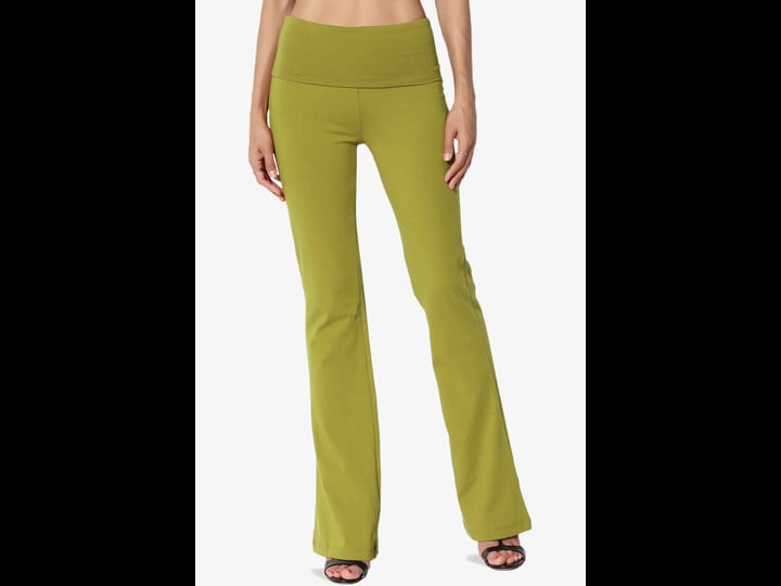 themogan-womens-basic-foldover-waistband-comfy-stretch-cotton-boot-cut-lounge-yoga-pants-size-medium-1