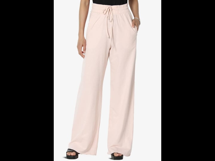themogan-womens-plus-cotton-terry-drawstring-high-rise-wide-leg-track-lounge-pants-size-1xl-pink-1