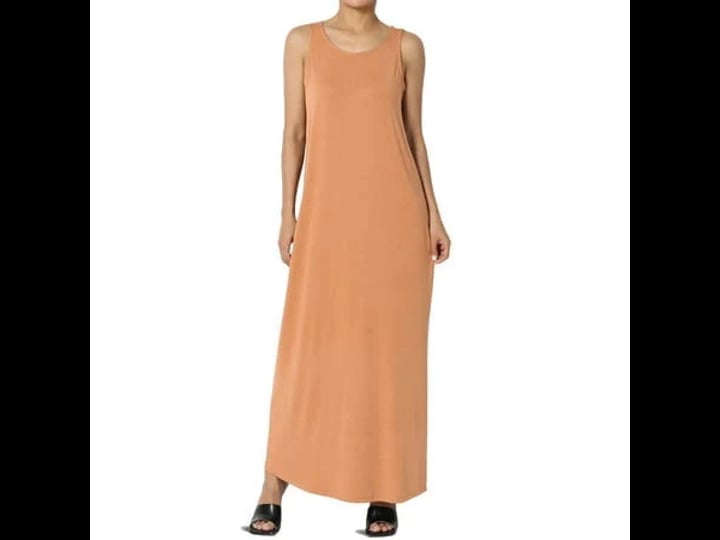 themogan-womens-s3x-sleeveless-modal-jersey-round-neck-maxi-t-shirt-tank-dress-size-xl-orange-1