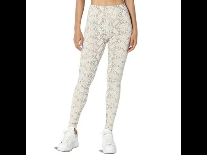 themogan-womens-snake-print-fleece-lined-leggings-winter-warm-tummy-control-size-small-medium-beige-1