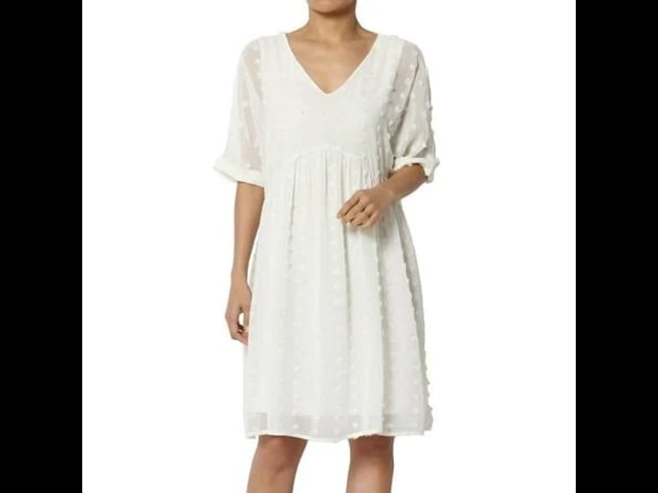 themogan-womens-summer-casual-short-sleeve-v-neck-dot-a-line-babydoll-shift-mini-dress-size-large-be-1