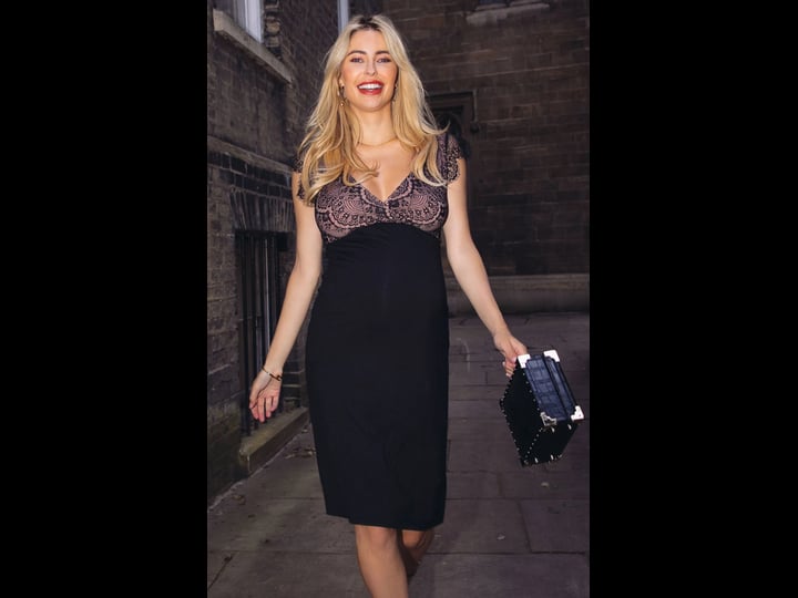 tiffany-rose-rosa-lace-tie-waist-maternity-dress-black-1