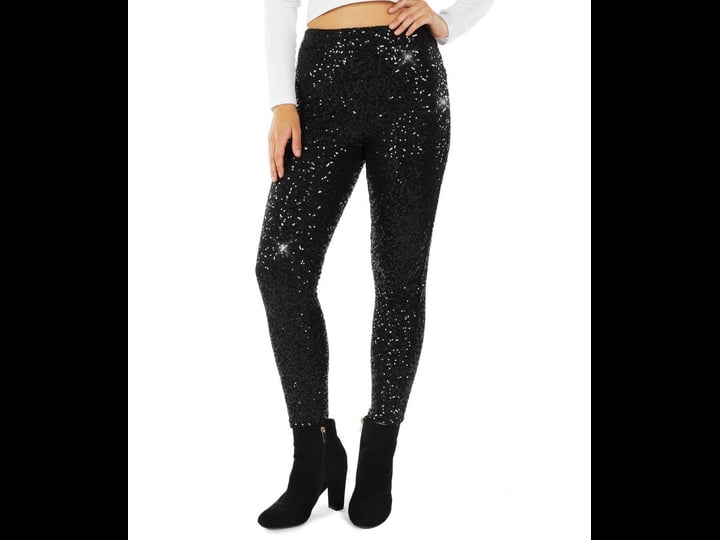tipsy-elves-black-high-waisted-sequin-leggings-for-women-size-large-1