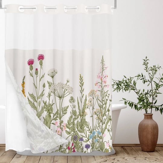 tititex-no-hooks-snap-in-liner-vintage-wildflower-botanical-herbs-shower-curtain-sets-hotel-luxury-d-1