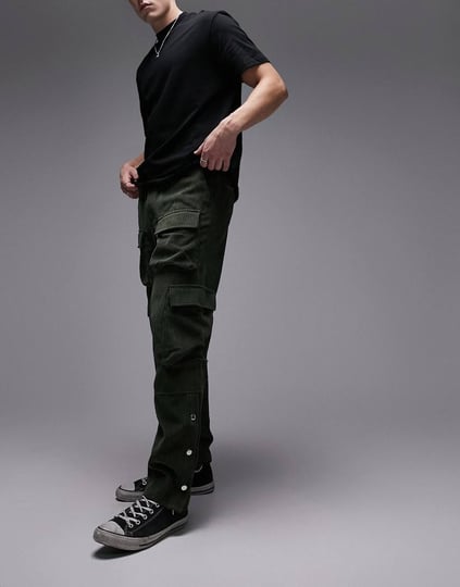 topman-relaxed-fit-corduroy-cargo-pants-in-khaki-green-1