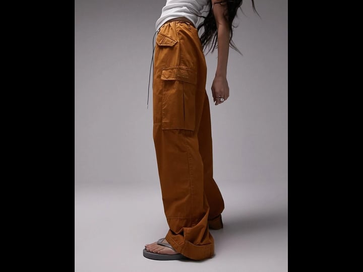 topshop-cotton-cargo-parachute-pants-in-orange-at-nordstrom-size-small-1