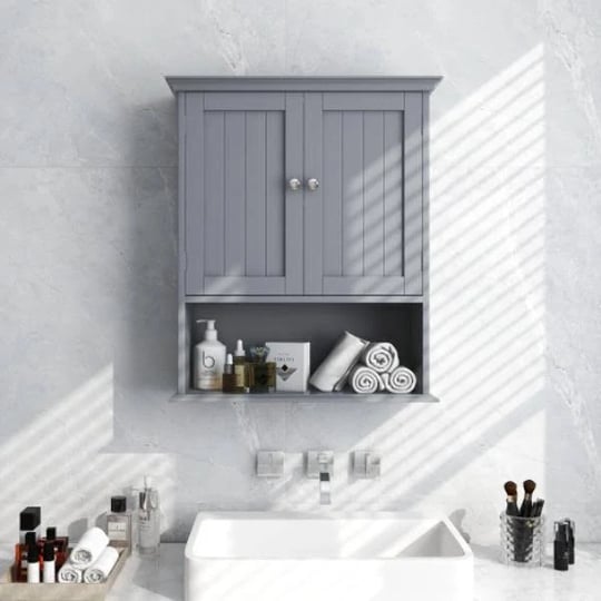 total-tactic-hw66689gr-wall-mount-bathroom-cabinet-storage-organizer-with-doors-shelves-gray-1