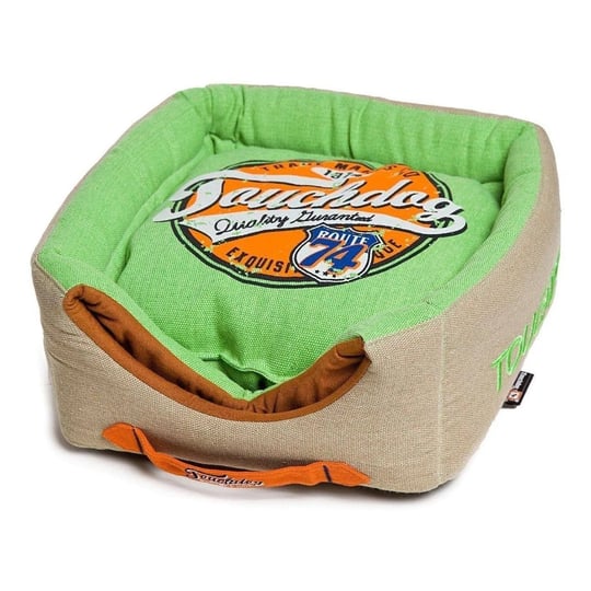 touchdog-convertible-and-reversible-vintage-printed-squared-2-in-1-collapsible-dog-house-bed-mint-gr-1