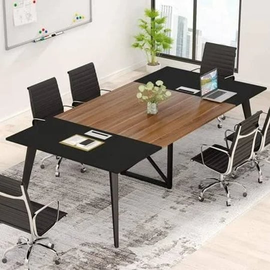 tribesigns-8ft-conference-table-large-modern-meeting-table-seminar-training-table-with-grommet-holes-1