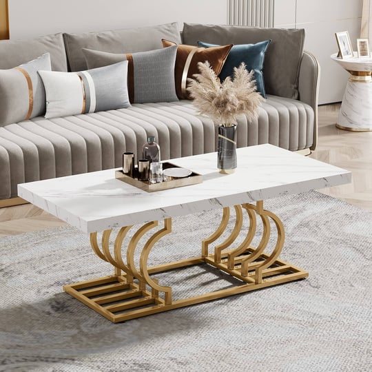 tribesigns-modern-coffee-table-47-inch-faux-marble-cocktail-table-with-geometric-frame-rectangular-c-1