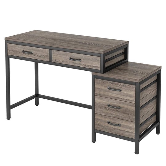 tribesigns-way-to-origin-cassey-51-in-rectangular-industrial-gray-wood-5-drawer-computer-desk-revers-1