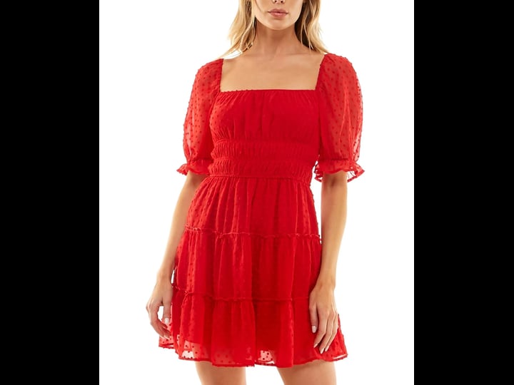 trixxi-juniors-swiss-dot-tiered-dress-red-size-m-1