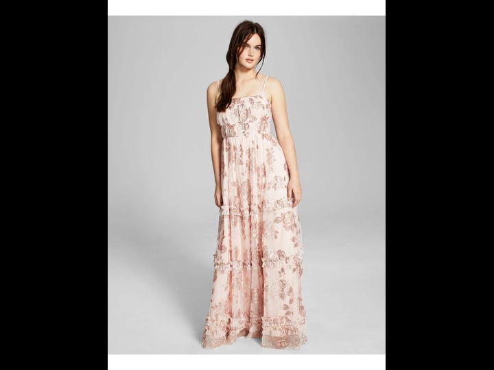 trixxi-womens-pink-glitter-tiered-lined-floral-spaghetti-strap-square-neck-full-length-prom-gown-dre-1
