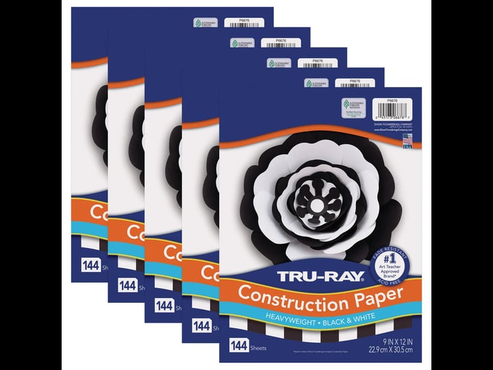 tru-ray-premium-construction-paper-black-white-9-inch-x-12-inch-144-sheets-per-pack-5-packs-size-12--1