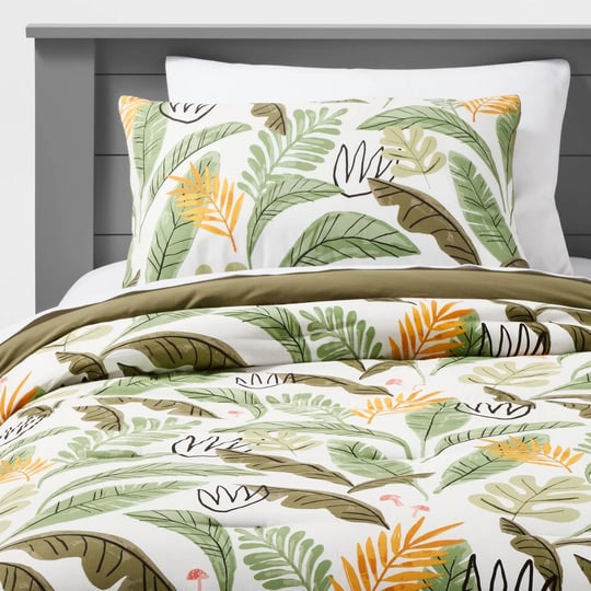 twin-botanical-garden-cotton-kids-comforter-set-green-pillowfort-1