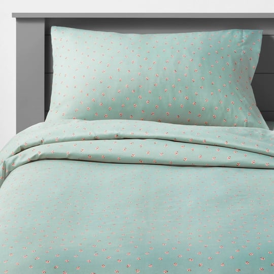 twin-ladybug-microfiber-kids-sheet-set-mint-pillowfort-1