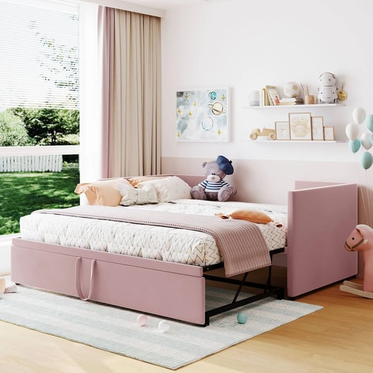 twin-size-upholstered-daybed-with-pop-up-trundle-wooden-sofa-bed-frame-with-wood-slat-support-for-be-1