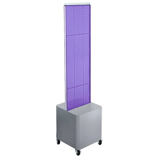 two-sided-pegboard-floor-display-on-studio-base-panel-size-13-5-inchw-x-44-inchh-purple-1