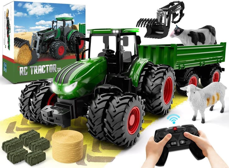 uarzt-remote-control-tractor-toy-kids-rc-tractor-set-truck-and-trailer-front-loader-metal-car-head-9