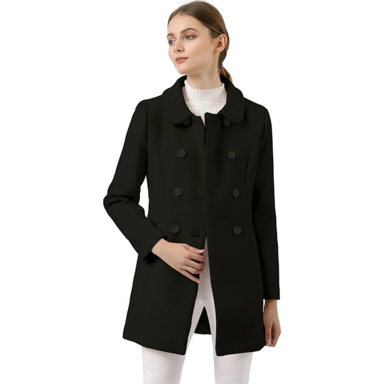 unique-bargains-womens-peter-pan-collar-double-breasted-trench-coat-black-1