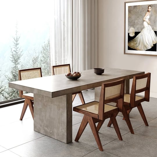 upoak-71-farmhouse-concrete-gray-wooden-dining-table-for-6-person-double-pedestal-1
