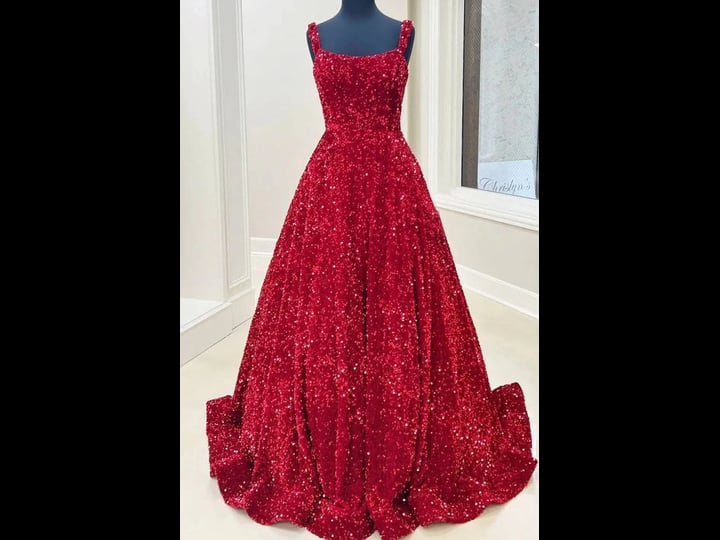vampal-red-a-line-square-neck-sequin-long-prom-dresses-with-open-back-1