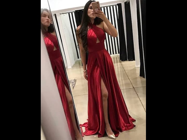 vampal-red-criss-cross-front-halter-ruched-wrap-prom-dresses-with-side-slits-1