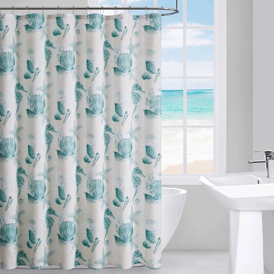 vcny-home-ocean-blue-coastal-seashell-printed-slub-shower-curtain-72-x-72-1