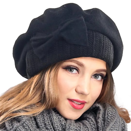 vecry-womens-100-wool-bucket-hat-felt-cloche-beret-dress-winter-beanie-hats-bow-black-1