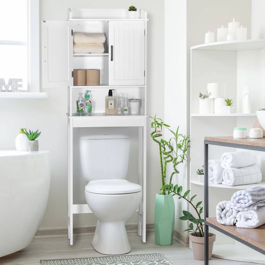 veikous-22-4-in-x-66-9-in-x-7-4-in-white-2-shelf-over-the-toilet-storage-1