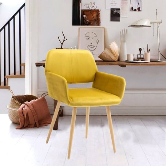 velvet-desk-chair-no-wheels-yellow-1