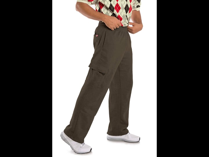 vibes-mens-fleece-cargo-sweatpants-relaxed-fit-bungee-cord-open-bottom-size-2xl-green-1
