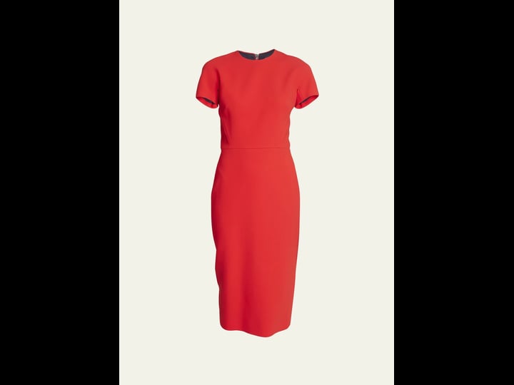 victoria-beckham-fitted-t-shirt-sheath-dress-red-womens-8-casual-work-dresses-shirtdresses-button-do-1