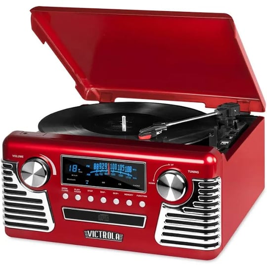 victrola-retro-record-player-stereo-with-bluetooth-and-usb-digital-encoding-red-1