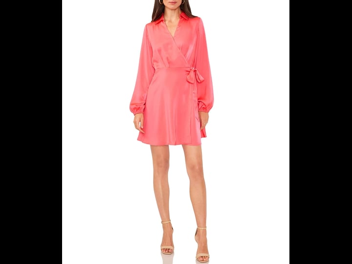 vince-camuto-point-collar-long-sleeve-side-tie-charmeuse-wrap-dress-womens-xl-pink-allure-1