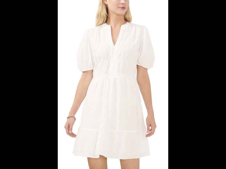 vince-camuto-womens-puff-sleeve-babydoll-dress-ivory-large-1