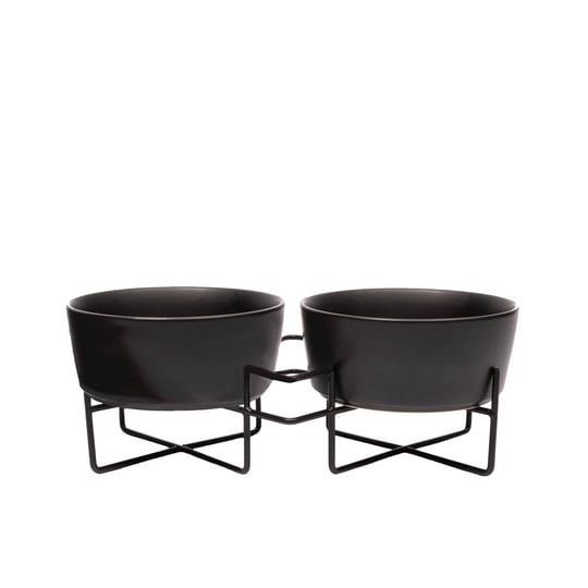 waggo-simple-solid-double-feeder-bowl-dog-bowl-stand-size-large-black-1
