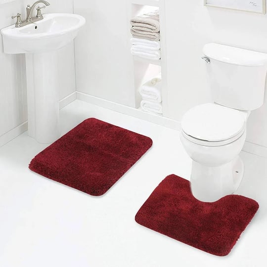 walensee-shaggy-2-piece-bath-rug-sets-red-20-x-24-u-shape-contour-rug-20-x-32-bathroom-rug-machine-w-1