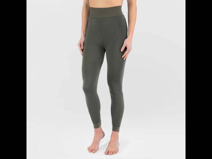 wander-by-hottotties-womens-velvet-lined-thermal-leggings-olive-green-small-1