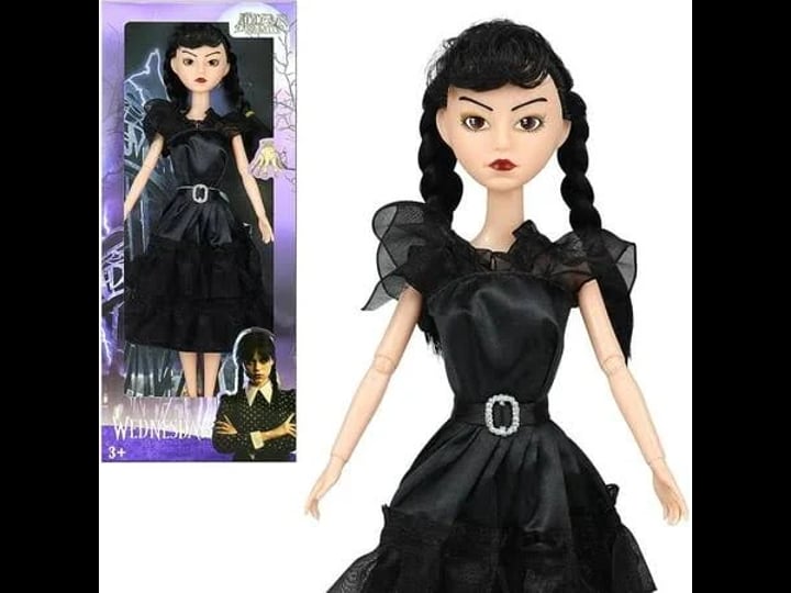 wednesday-adams-action-figures-toywine-lip-black-dressskirt-with-beltjoint-mobility-dollbirthday-gif-1
