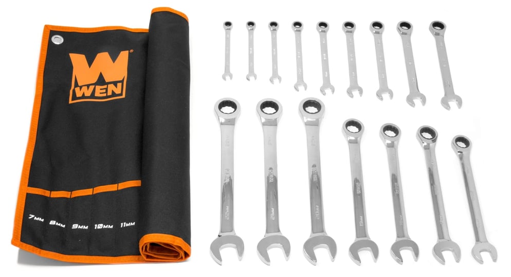wen-wr161m-16-piece-professional-grade-ratcheting-metric-combination-wrench-set-with-storage-pouch-1