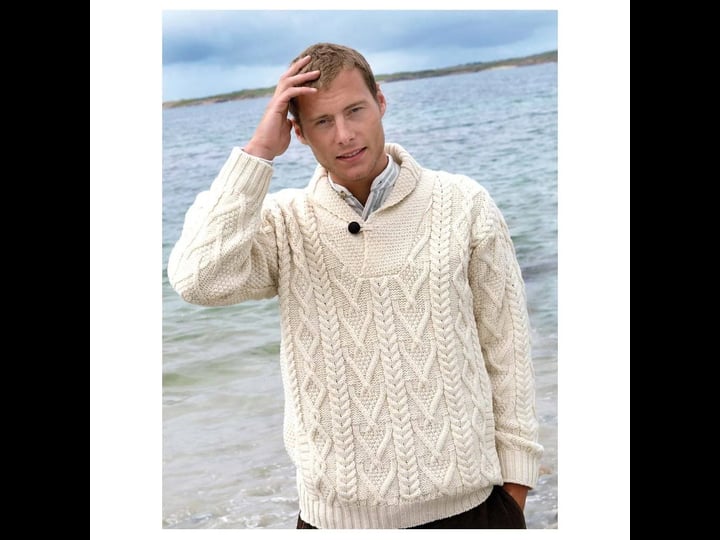 west-end-knitwear-dublin-shawl-collar-aran-sweater-natural-1