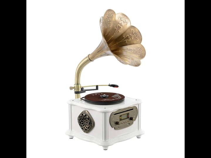 white-vintage-classic-home-decoration-retro-antique-gramophone-phonograph-turntable-vinyl-record-pla-1